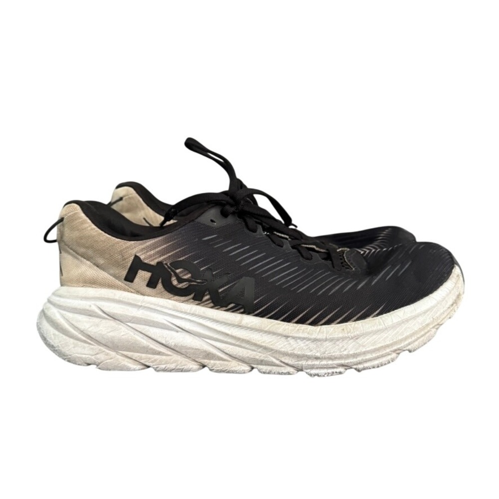 Hoka Rincon 3 Womens Running Shoes Black White Gradient Low Top Sneakers 8.5